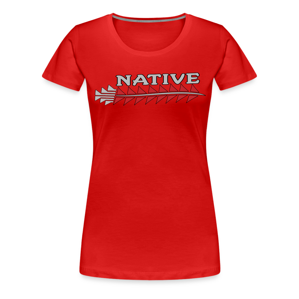 Native Sturgeon Horizontal Women’s Premium T-Shirt - red