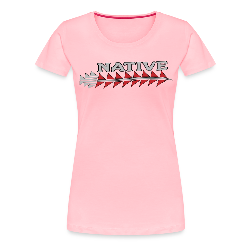 Native Sturgeon Horizontal Women’s Premium T-Shirt - pink