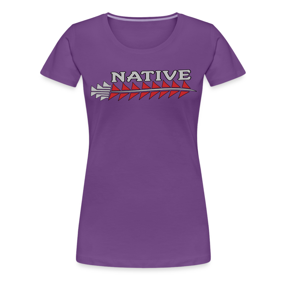 Native Sturgeon Horizontal Women’s Premium T-Shirt - purple
