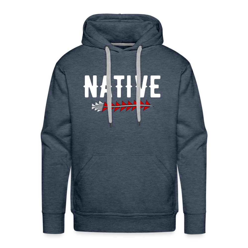 Native Sturgeon Men’s Premium Hoodie - heather denim