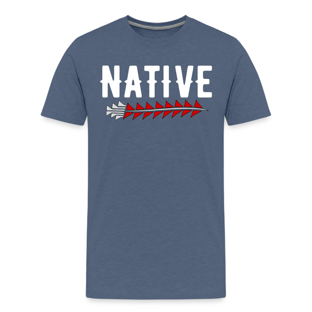 Native Sturgeon Men's Premium T-Shirt - heather blue
