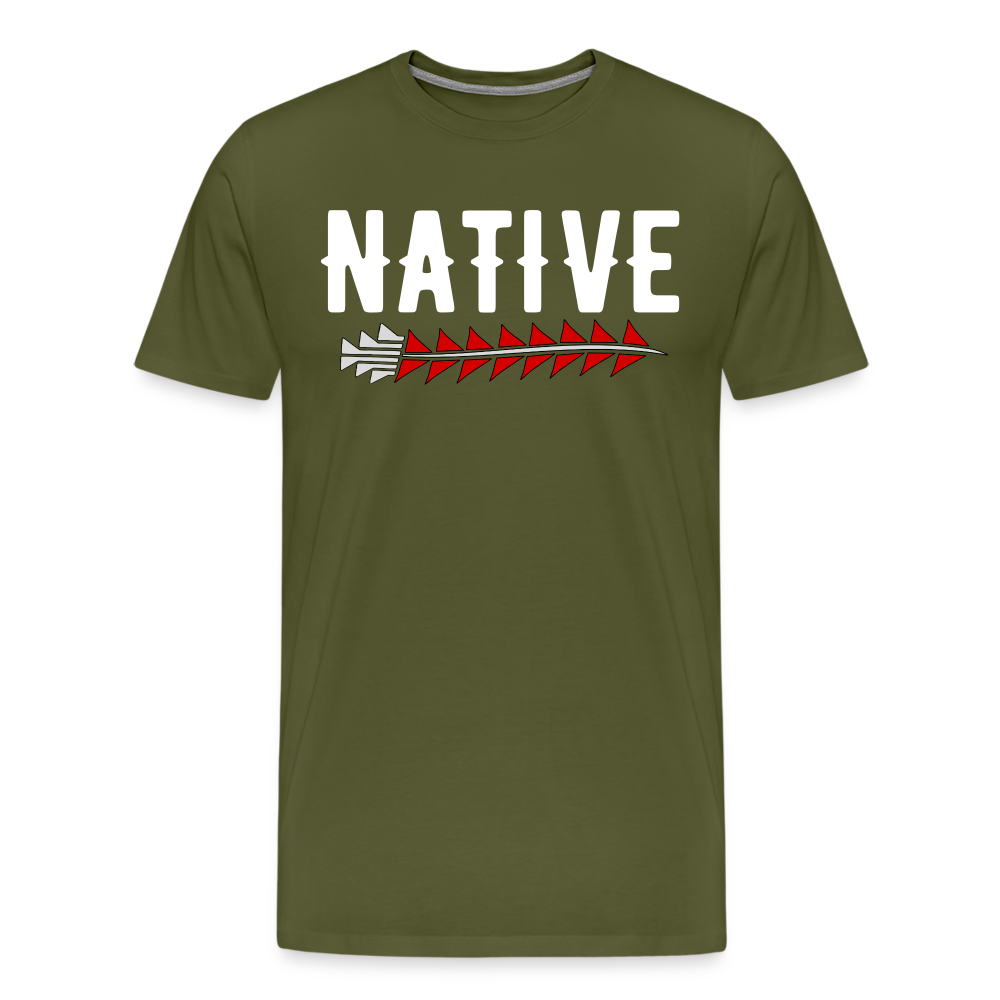 Native Sturgeon Men's Premium T-Shirt - olive green