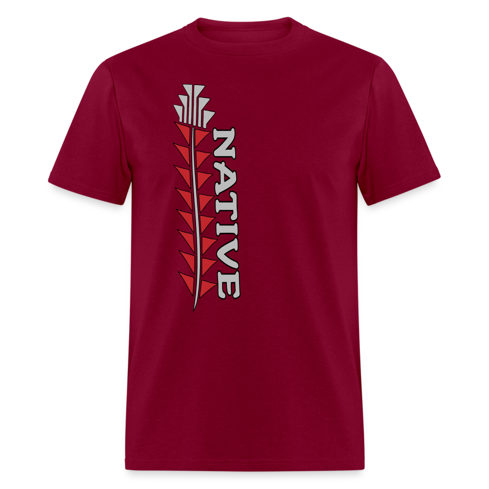 Native Sturgeon Vertical Unisex Classic T-Shirt - burgundy