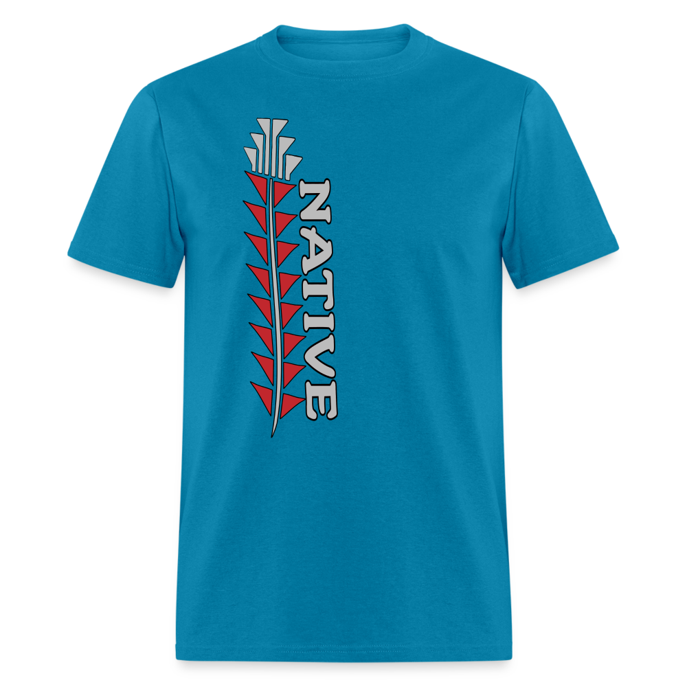 Native Sturgeon Vertical Unisex Classic T-Shirt - turquoise