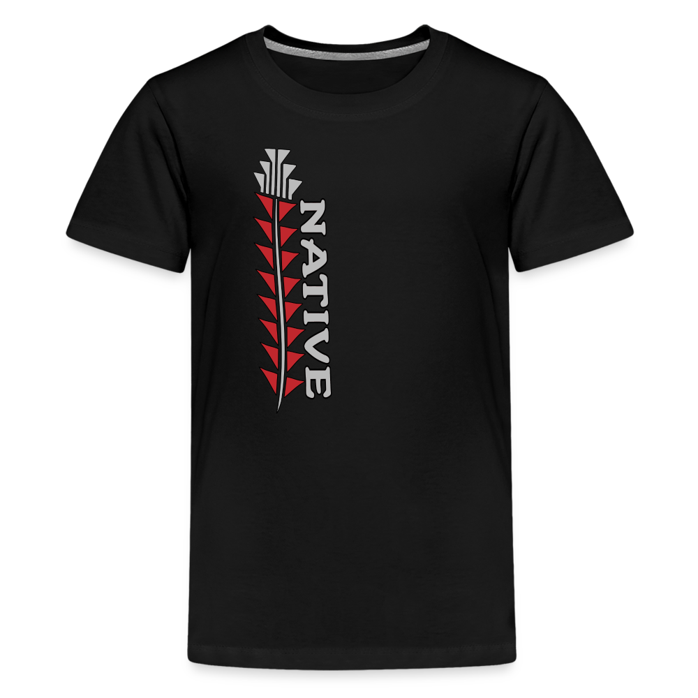 Native Sturgeon Vertical Kids' Premium T-Shirt - black