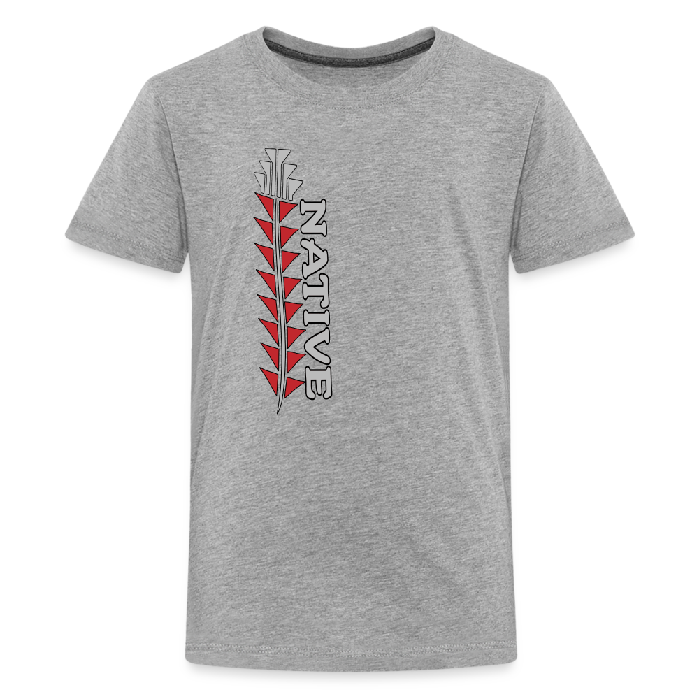 Native Sturgeon Vertical Kids' Premium T-Shirt - heather gray