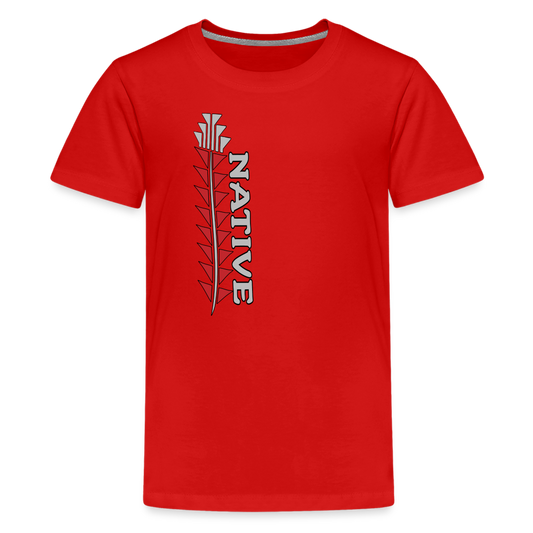 Native Sturgeon Vertical Kids' Premium T-Shirt - red