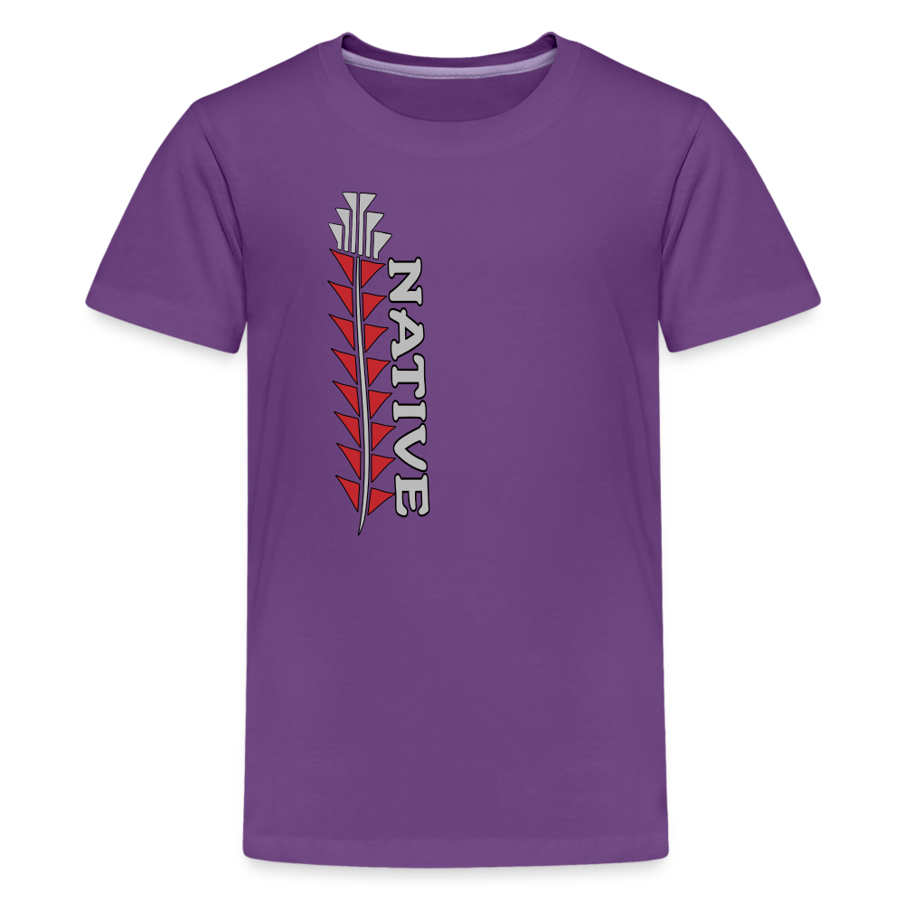 Native Sturgeon Vertical Kids' Premium T-Shirt - purple