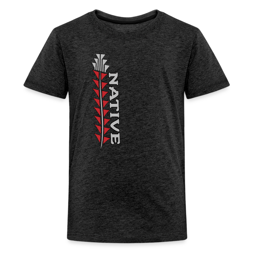 Native Sturgeon Vertical Kids' Premium T-Shirt - charcoal grey