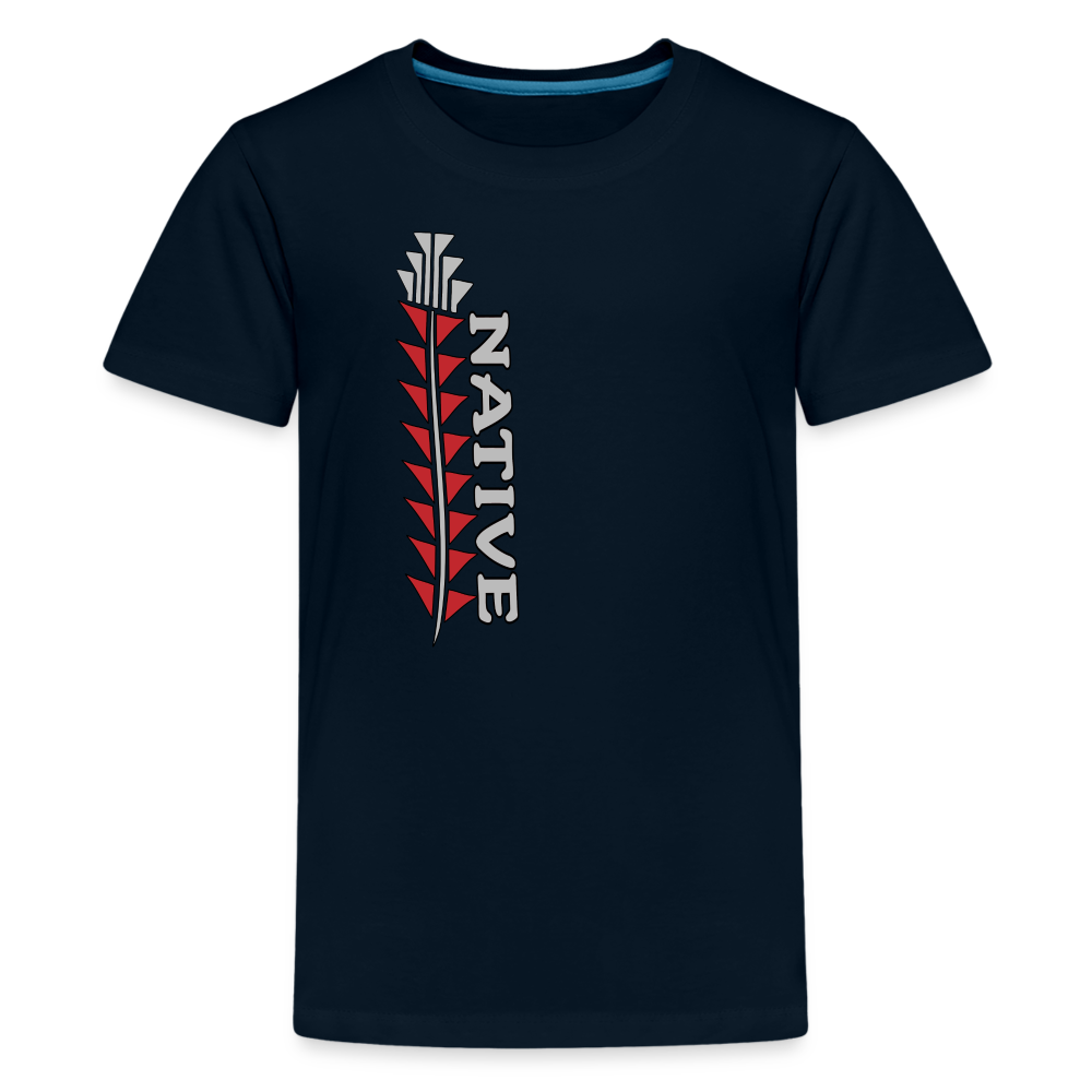Native Sturgeon Vertical Kids' Premium T-Shirt - deep navy