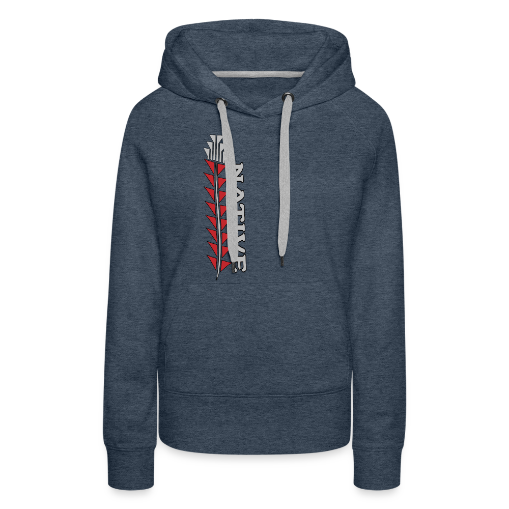 Native Sturgeon Vertical Women’s Premium Hoodie - heather denim