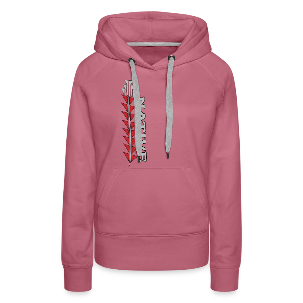 Native Sturgeon Vertical Women’s Premium Hoodie - mauve