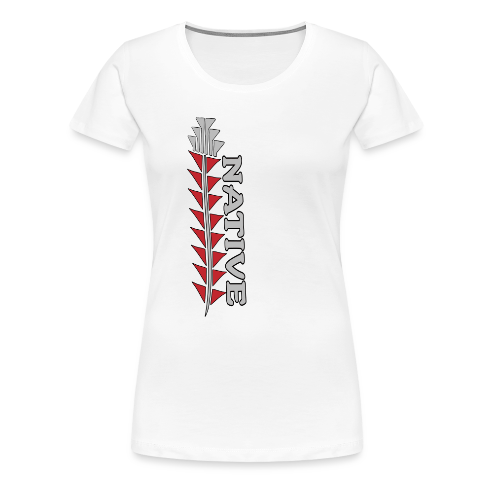 Native Sturgeon Vertical Women’s Premium T-Shirt - white