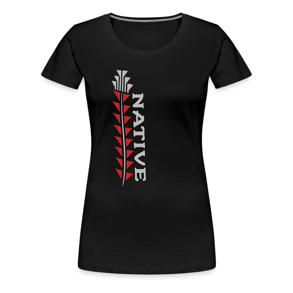 Native Sturgeon Vertical Women’s Premium T-Shirt - black