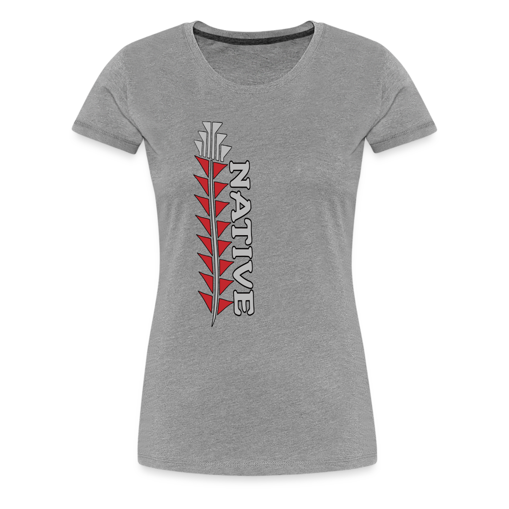 Native Sturgeon Vertical Women’s Premium T-Shirt - heather gray