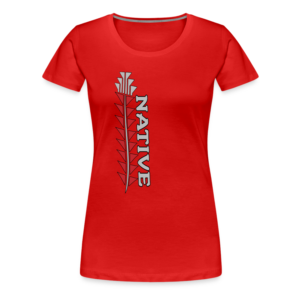 Native Sturgeon Vertical Women’s Premium T-Shirt - red