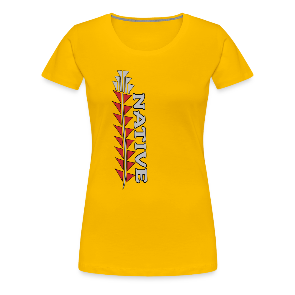 Native Sturgeon Vertical Women’s Premium T-Shirt - sun yellow