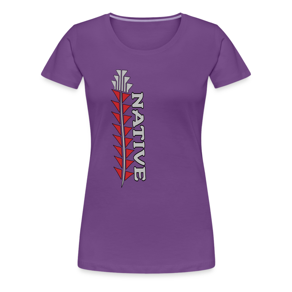 Native Sturgeon Vertical Women’s Premium T-Shirt - purple