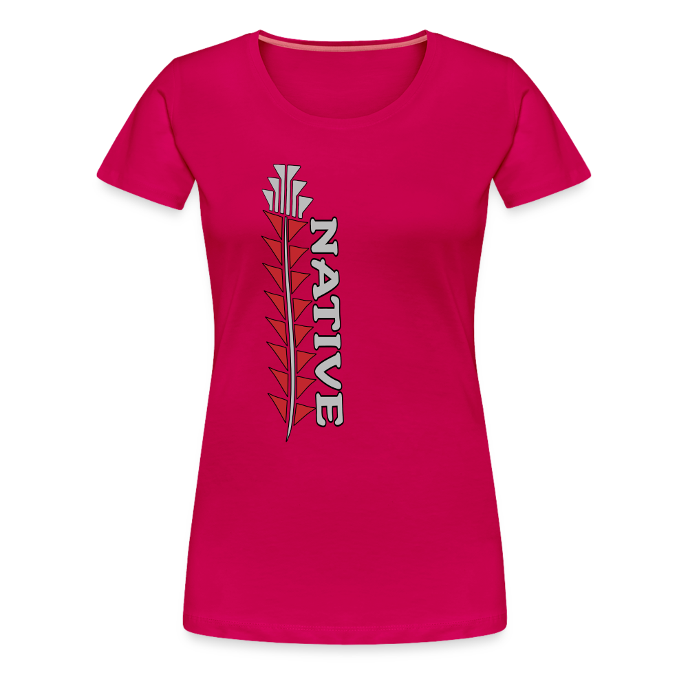 Native Sturgeon Vertical Women’s Premium T-Shirt - dark pink