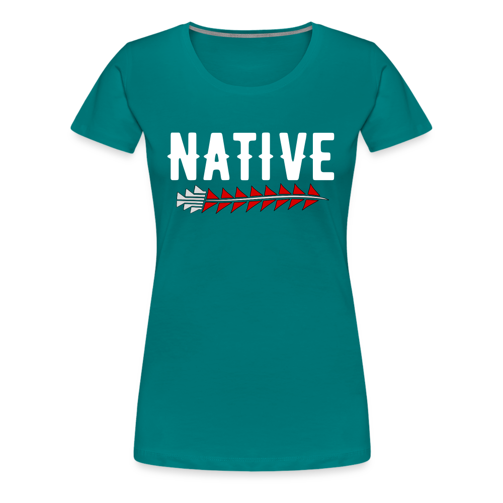 Native Sturgeon Women’s Premium T-Shirt - teal