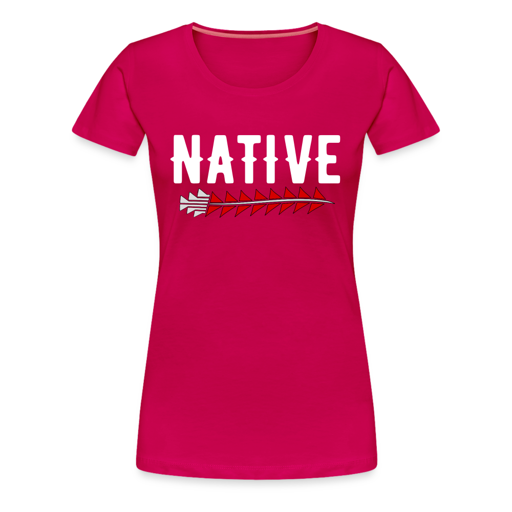 Native Sturgeon Women’s Premium T-Shirt - dark pink