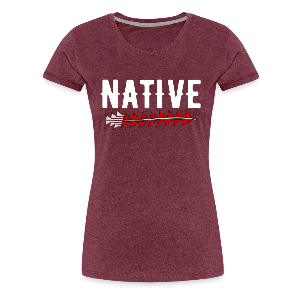 Native Sturgeon Women’s Premium T-Shirt - heather burgundy