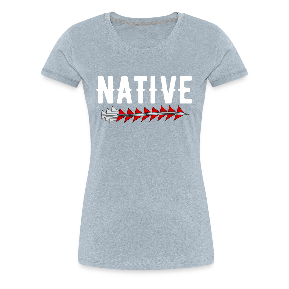 Native Sturgeon Women’s Premium T-Shirt - heather ice blue