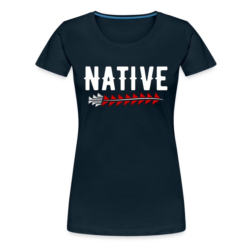 Native Sturgeon Women’s Premium T-Shirt - deep navy