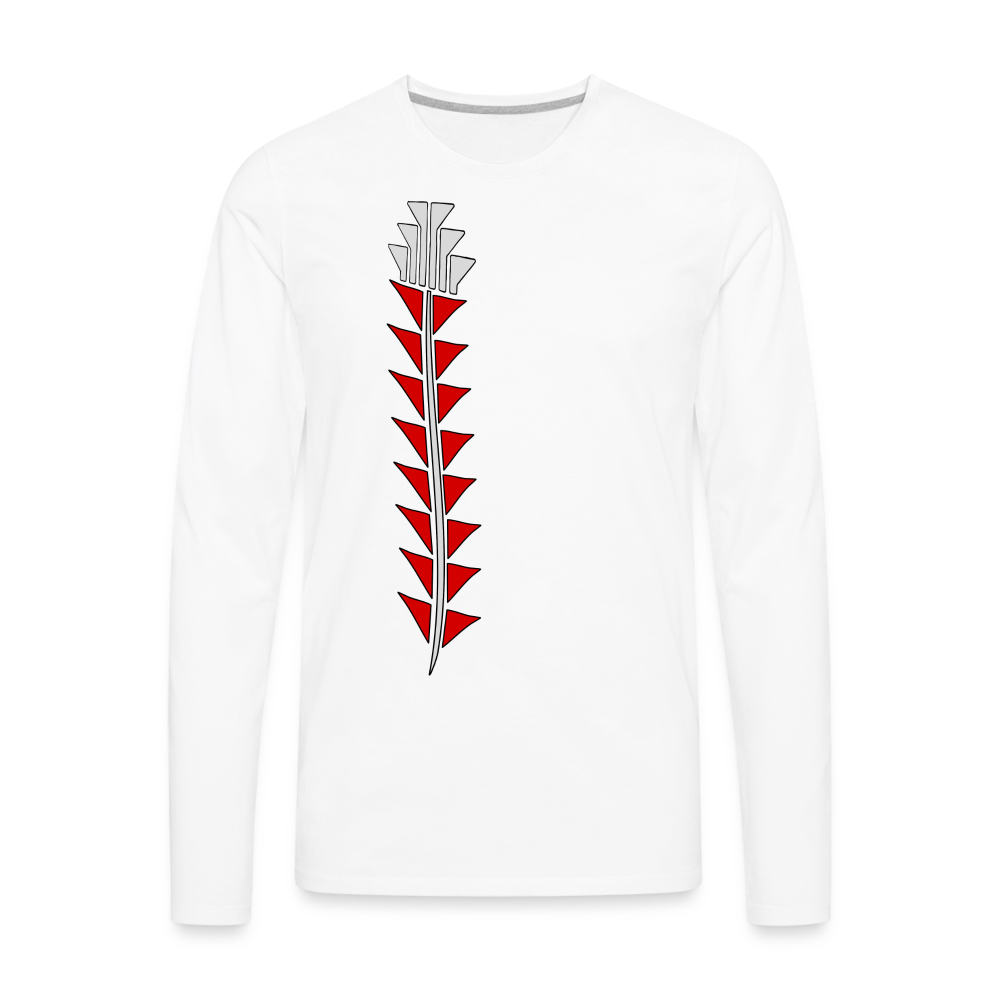 Red Sturgeon Men's Premium Long Sleeve T-Shirt - white