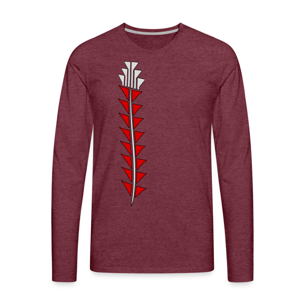 Red Sturgeon Men's Premium Long Sleeve T-Shirt - heather burgundy