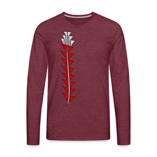 Red Sturgeon Men's Premium Long Sleeve T-Shirt - heather burgundy