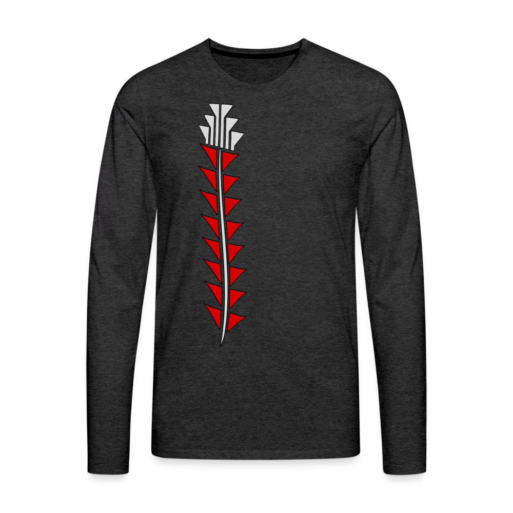 Red Sturgeon Men's Premium Long Sleeve T-Shirt - charcoal grey
