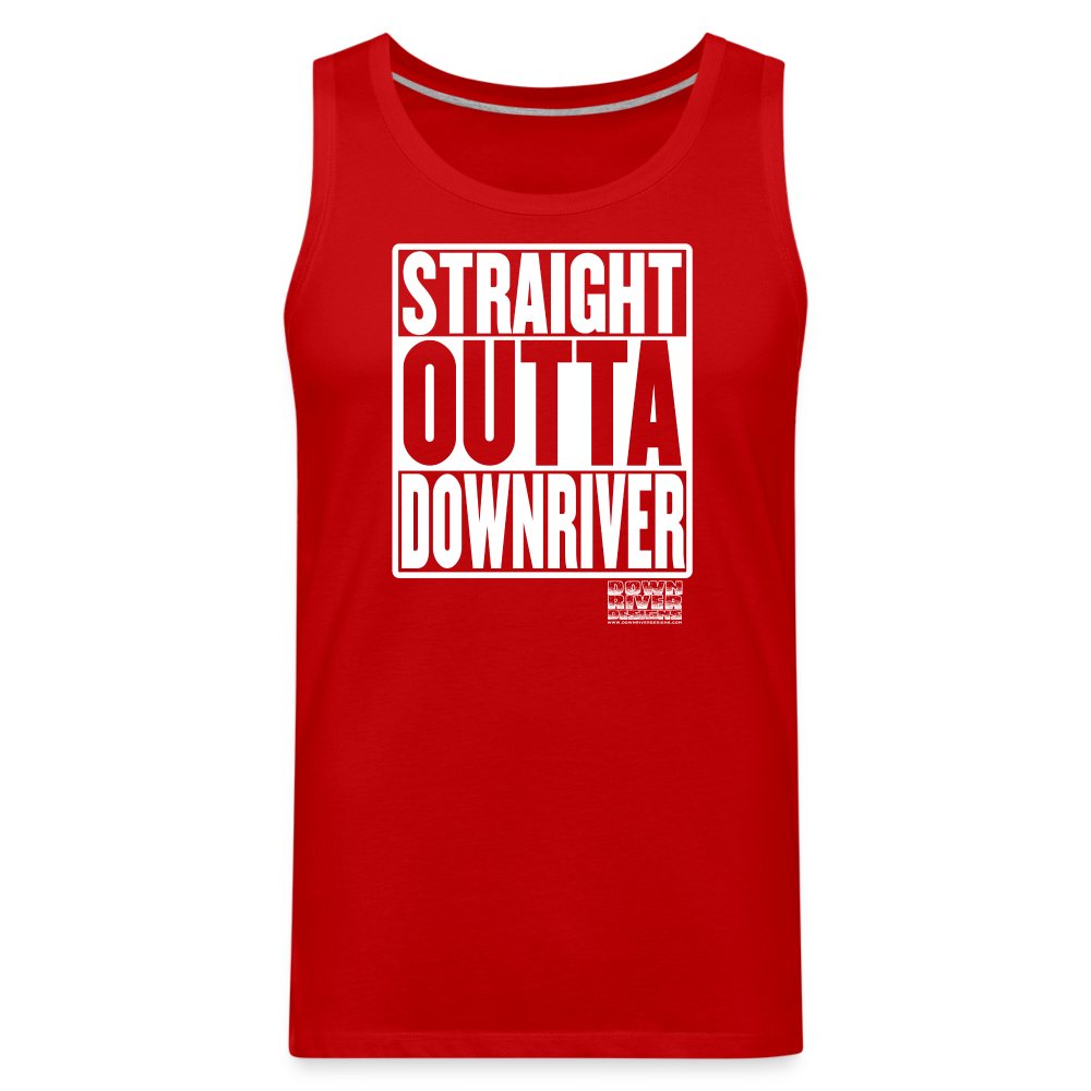 Straight Outta Downriver Men’s Premium Tank - red