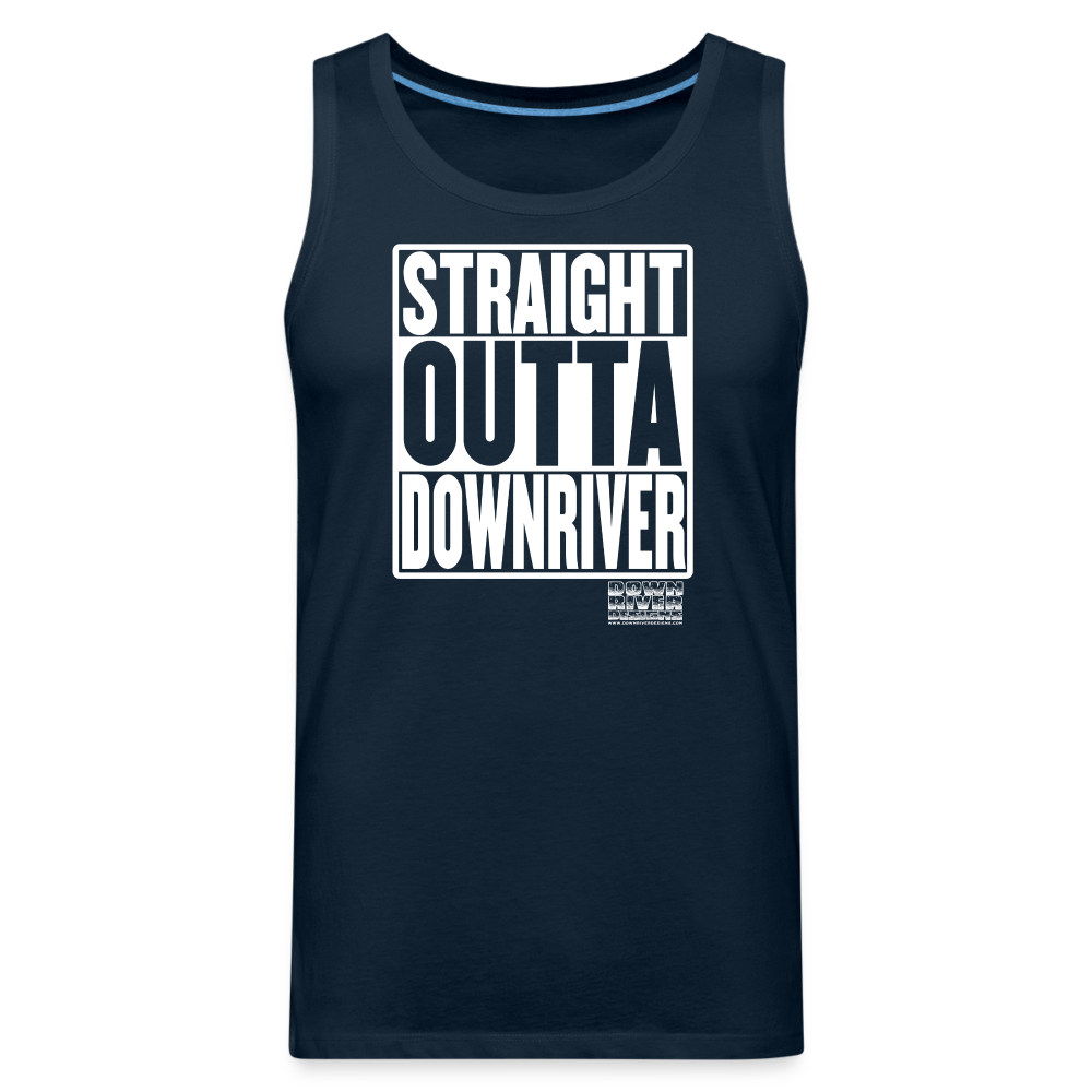 Straight Outta Downriver Men’s Premium Tank - deep navy