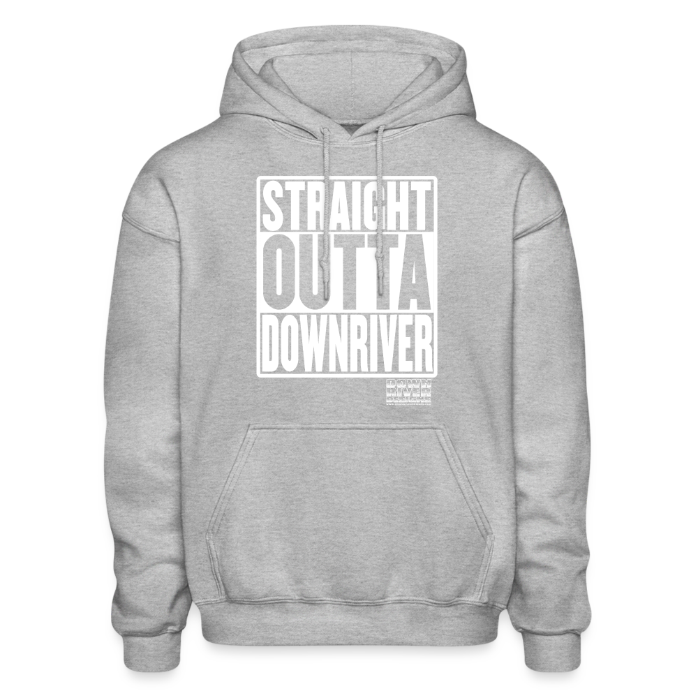 Straight Outta Downriver Gildan Heavy Blend Adult Hoodie - heather gray