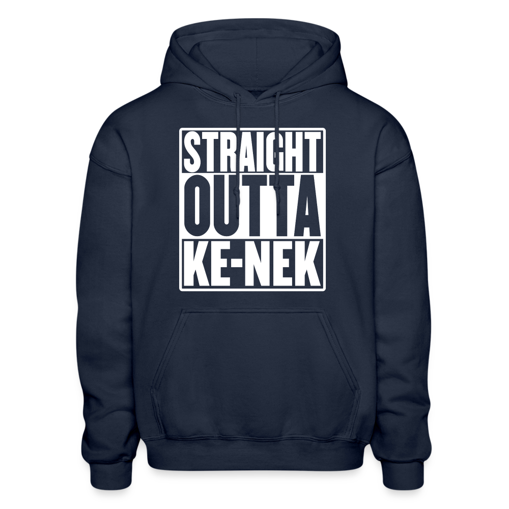 Straight Outta Ke-nek Heavy Blend Adult Hoodie - navy