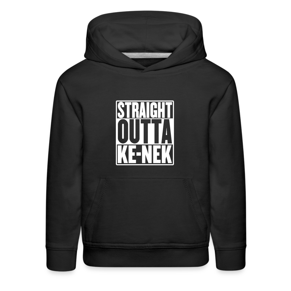 Straight Outta Ke-nek Kids‘ Premium Hoodie - black