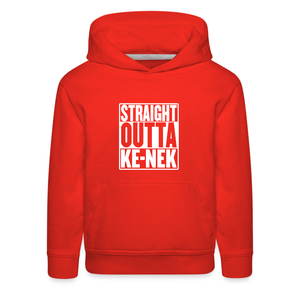 Straight Outta Ke-nek Kids‘ Premium Hoodie - red