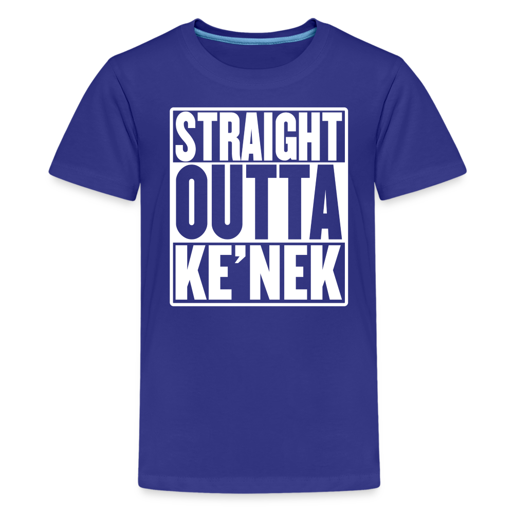 Straight Outta Ke’nek Kids' Premium T-Shirt - royal blue