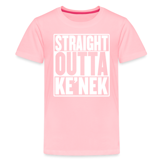 Straight Outta Ke’nek Kids' Premium T-Shirt - pink