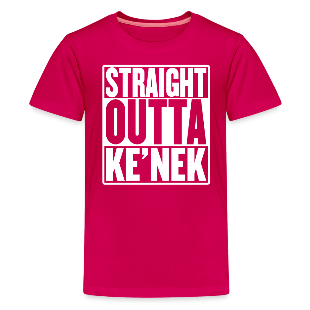 Straight Outta Ke’nek Kids' Premium T-Shirt - dark pink