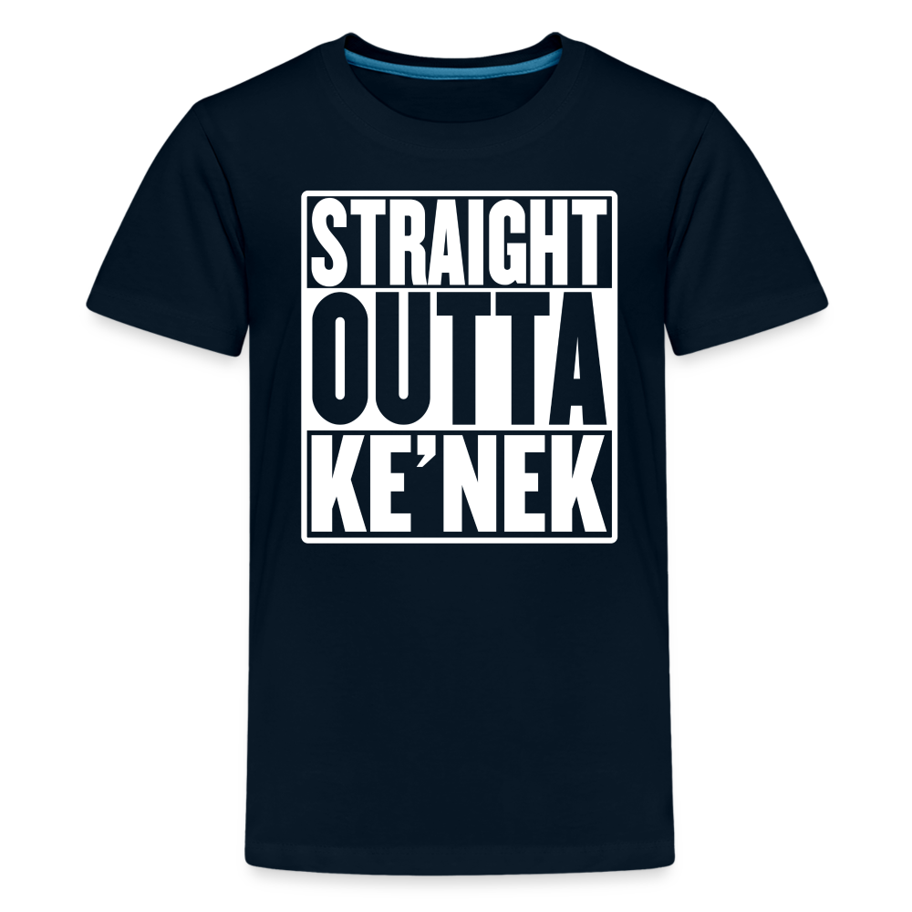 Straight Outta Ke’nek Kids' Premium T-Shirt - deep navy