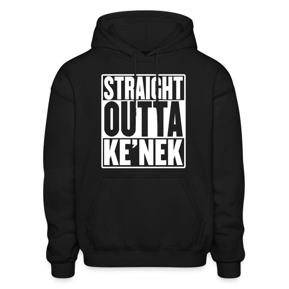 Straight Outta Ke’nek Heavy Blend Adult Hoodie - black