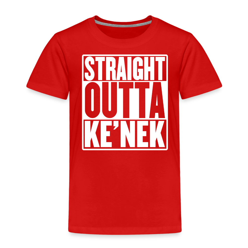 Straight Outta Ke’nek Toddler Premium T-Shirt - red