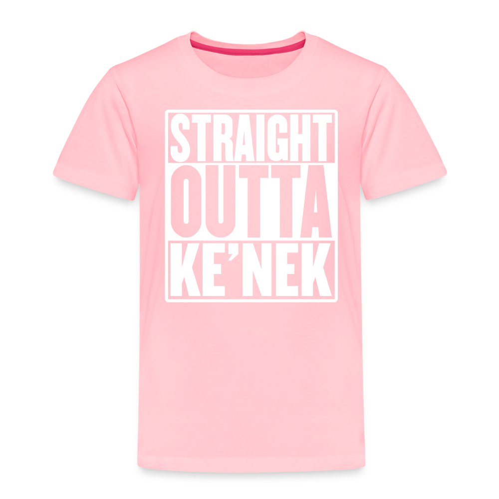 Straight Outta Ke’nek Toddler Premium T-Shirt - pink