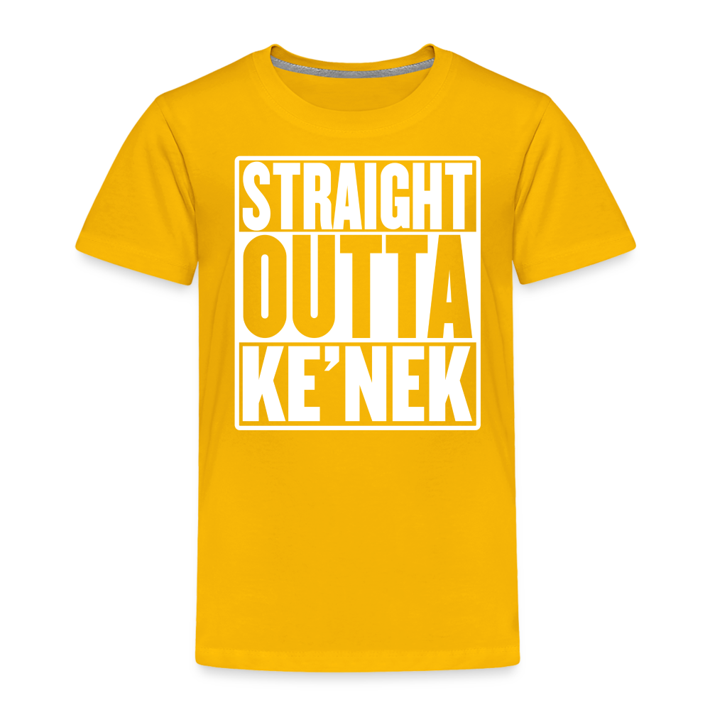 Straight Outta Ke’nek Toddler Premium T-Shirt - sun yellow