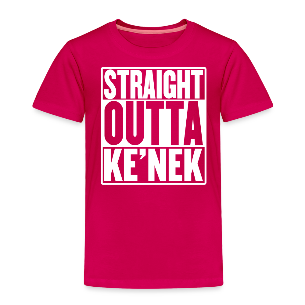 Straight Outta Ke’nek Toddler Premium T-Shirt - dark pink