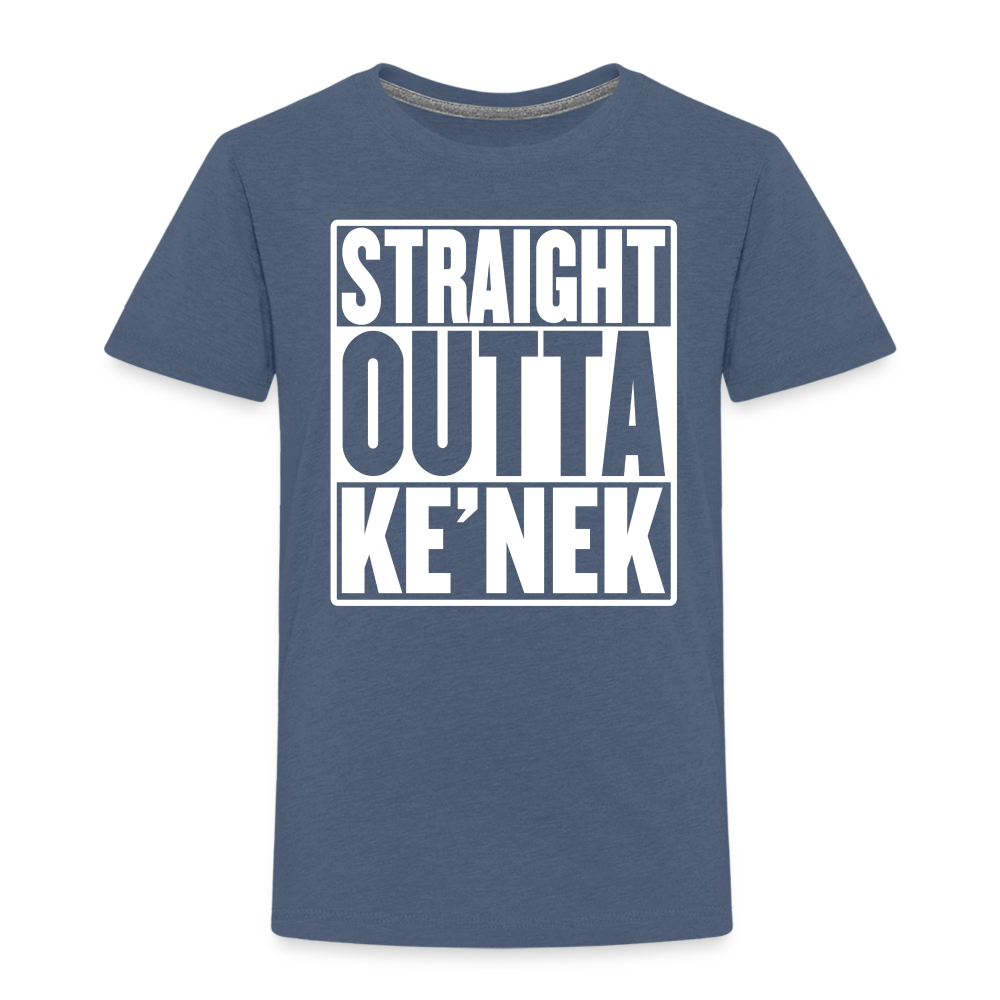 Straight Outta Ke’nek Toddler Premium T-Shirt - heather blue