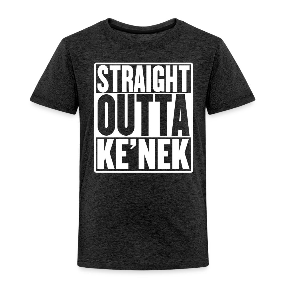 Straight Outta Ke’nek Toddler Premium T-Shirt - charcoal grey