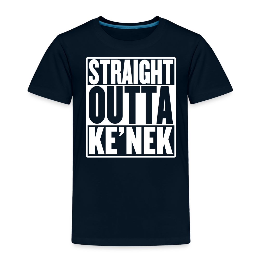Straight Outta Ke’nek Toddler Premium T-Shirt - deep navy